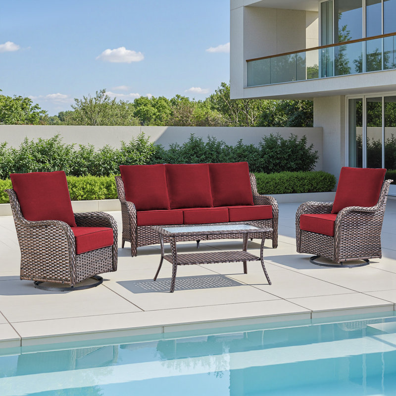 Outdoor Cushions For Patio Furniture,Outdoor Seat Cushion Set 24 X 24 X 6 Inch,Waterproof & Fade Resistant Outdoor Chair Cushions,Deep Patio Chair Cushion With Removable Cover