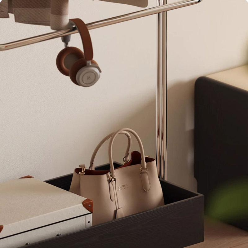Porte-manteau en acier inoxydable, Noir