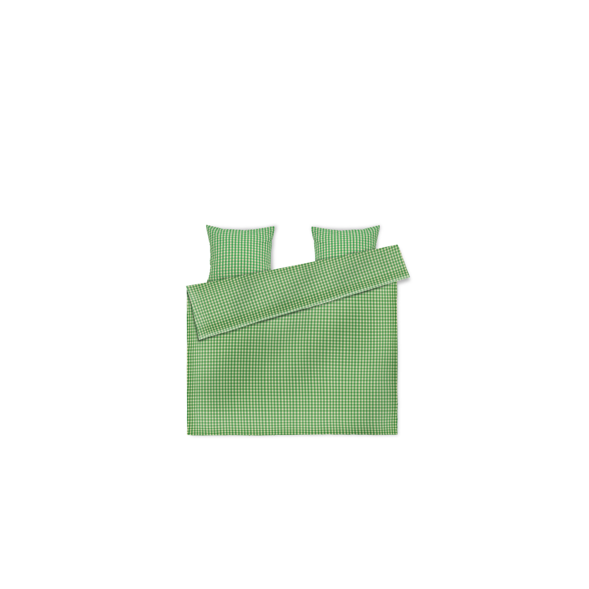 Baek And Bolge Organic Cotton Duvet Cover Set, Green/Sand, King Duvet Cover + 2 King Pillowcases
