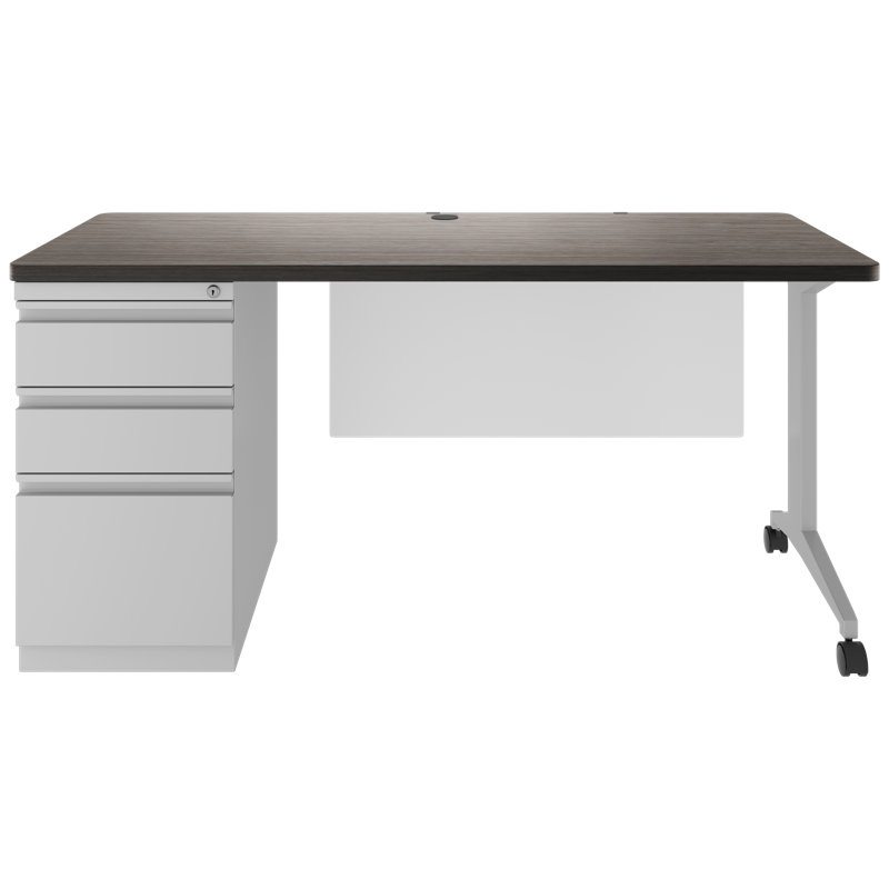 Bureau mobile moderne de qualité supérieure pour les salles de classe et les écoles supérieures, Noir / blanc