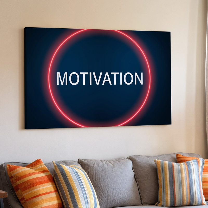 "Toile", créant une image visuellement frappante avec un néon circulaire lumineux, art mural sur fond noir, H 9 po x l 12 po
