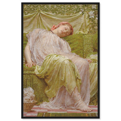 Art Remedy Classic Portraits Canvas, Gallery Wrapped, Workbasket by Albert Joseph Moore
