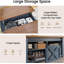 Table basse relevable avec rangement, table basse carrée de style campagnard pour le salon, grand compartiment de rangement caché avec tablettes réglables, conception robuste et durable