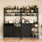 srping Kitchen Bakers Rack With Storage Drawers And Power Outlet, 65.8”Coffee Bar Cabinet With 6 Hooks, Microwave Stand With Tilt Out Trash Can Cabinet For Dining Room Living Room, Fits 10-Gallon Bins-1714929850
