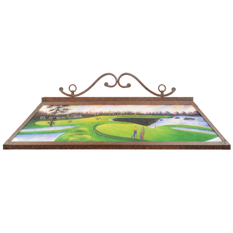 Cossette 4 - Lampe de table de billard avec paysage doré par la salle de jeux RAM