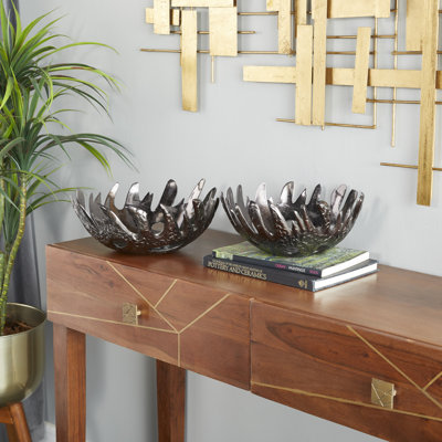 Bols décoratifs contemporains en aluminium