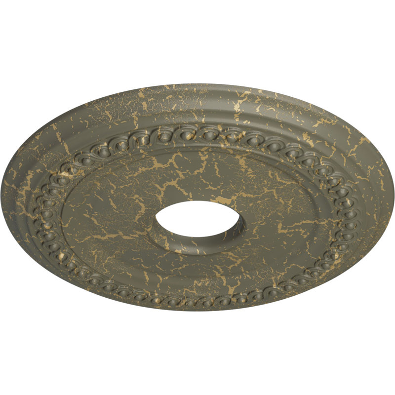 Médaillon de plafond classique H 18 5/8 po x l 18 5/8 po x P 1 1/8 po, Hamamélis craquelé