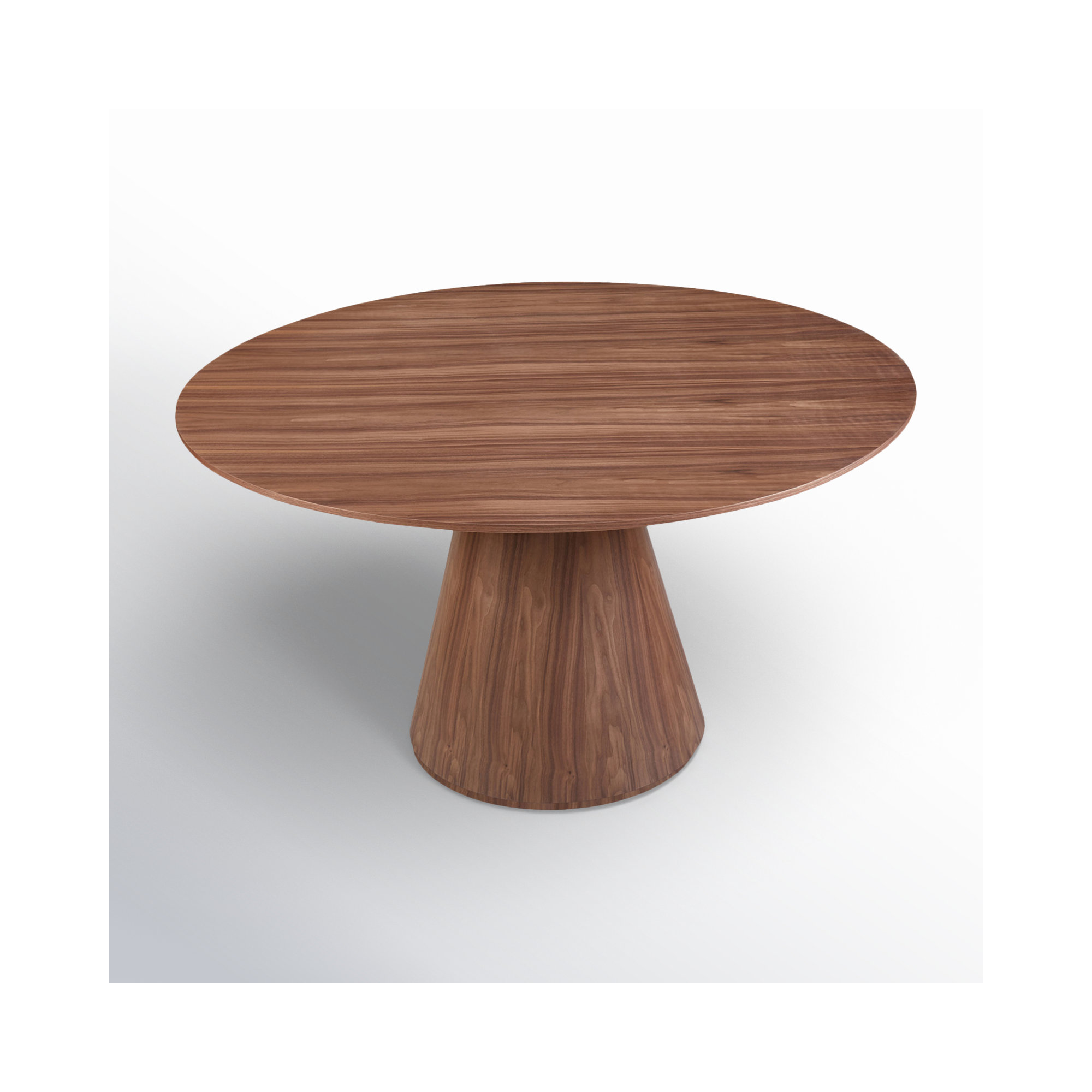 Royale Round Pedestal Dining Table , Walnut, 29.5" H x 43" W x 71" L