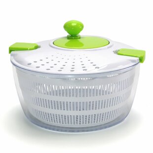 Kitchen Salad Spinner-Manual Lettuce Spinner with Secure Lid Lock & Handle - Easy to Use Salad Spinners with Bowl, Size: 26, Blue