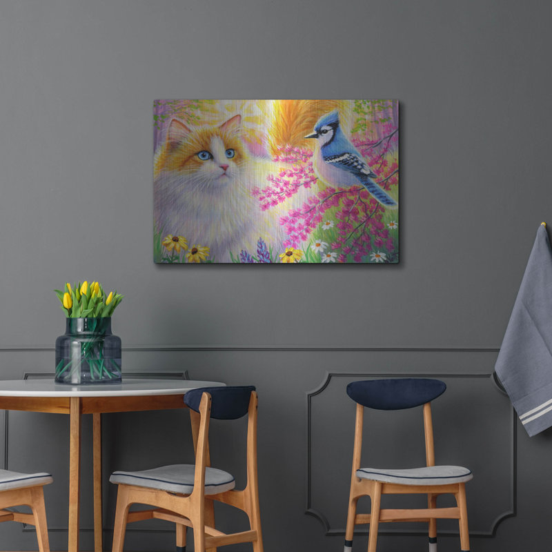 Winston Porter «Sunshine In Ambers Meadow» par Bridget Voth, art mural en métal, H 24 po x l 36 po