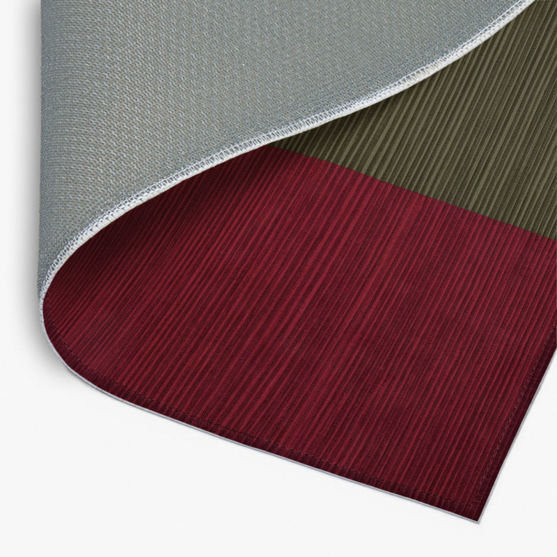 Tapis intérieur / extérieur rouge HorizontalStripes, Rectangle 4pi x 6 pi