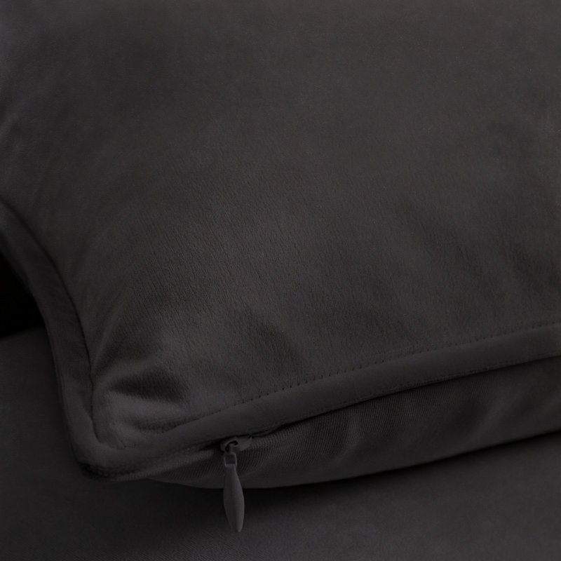 A1HC Luxurious Fine Soft Velvet Throw Pillow Cover, 18" x 18", Graphite