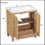 Meuble-lavabo 30 po avec lavabo en résine, ensemble de meuble-lavabo avec tiroir caché Freestangding