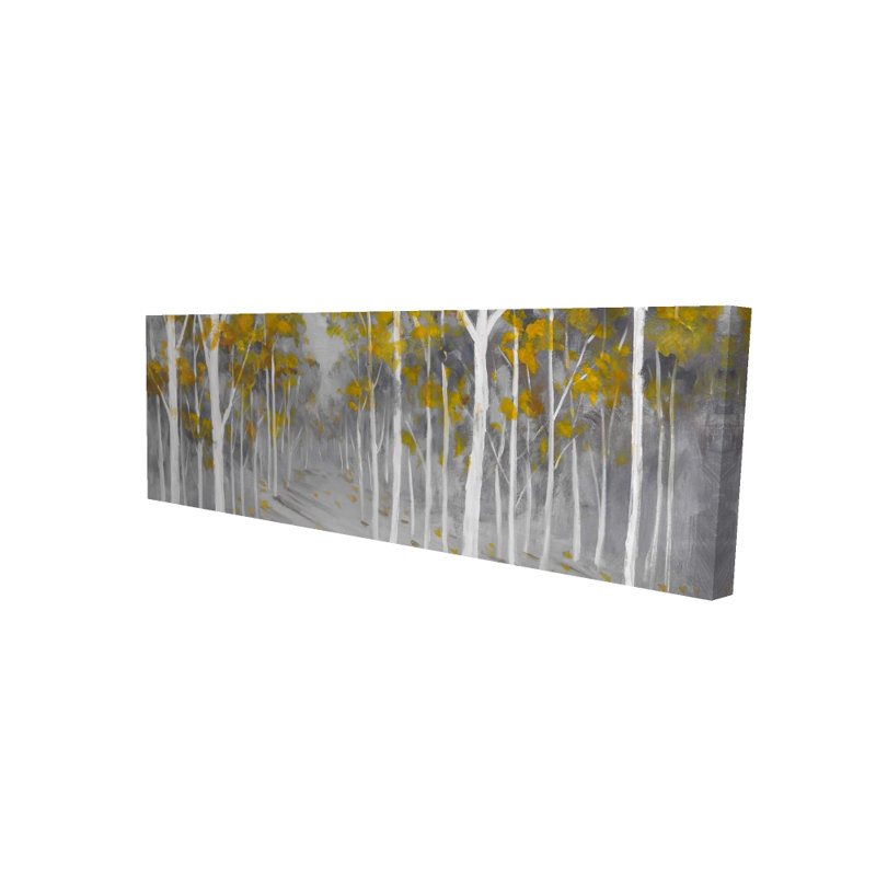 Birch Forest Canvas - Contemporary Bedroom Wall Art Decor