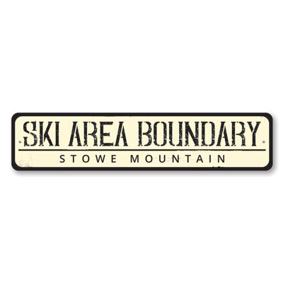 Ski Area Boundary Custom Aluminum Sign