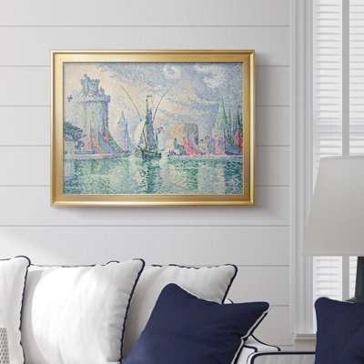 Entrée du port de La Rochelle - Paul Signac - Toile tendue avec cadre 1921