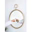Miroir mural circulaire avec cadre en fer doré, miroir décoratif pour le salon, le vestibule, le bureau-28048277