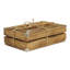 Ensemble de 3 caisses de rangement en bois rustique avec coins en métal Farmstead - finition brun foncé-86823799