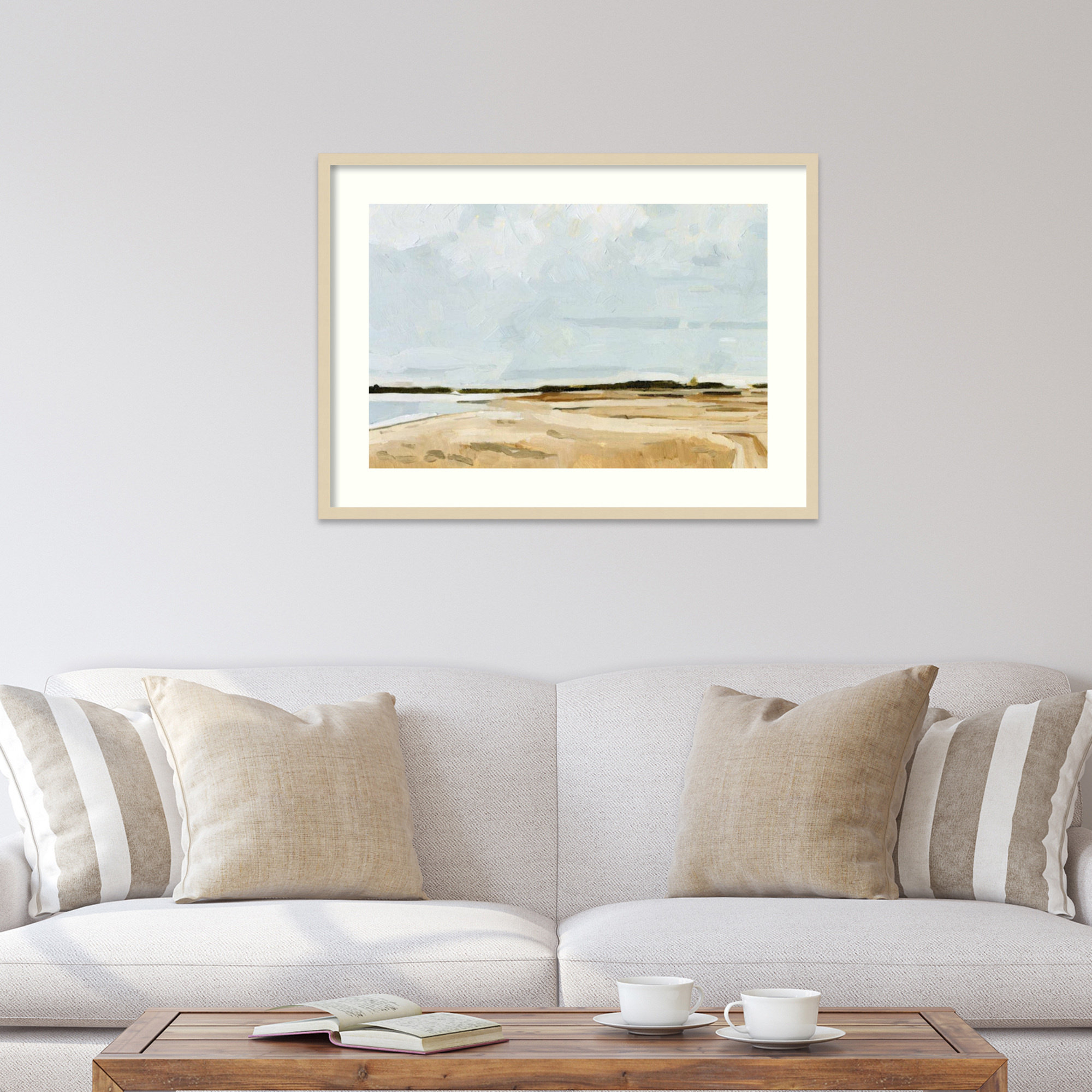Quiet Coast I by Emma Caroline, 31" H x 43" W, Natural Framed Paper