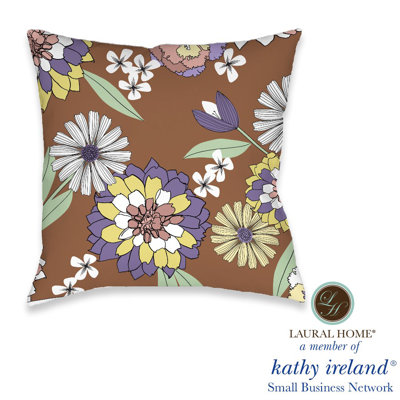 Oreiller décoratif décoratif floral 18 po x 18 po kathy ireland