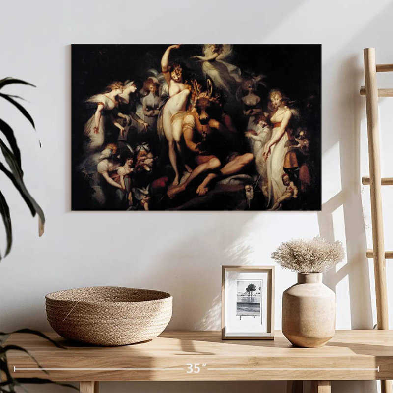 Titania et le bas, H 16 po x l 24 po