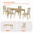 5 Piece Dining Table Set - Includes One Dining Table, 4 Wood Dining Chairs, Farmhouse Dining Set, Oak-2096684298-2096684300