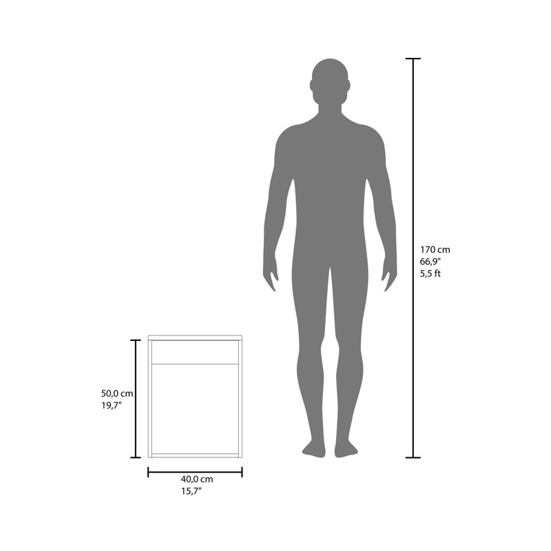 Bathroom Vanity, 1 Door, Black