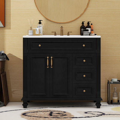 Meuble-lavabo 36 po avec lavabo et tiroirs rabattables 36 po