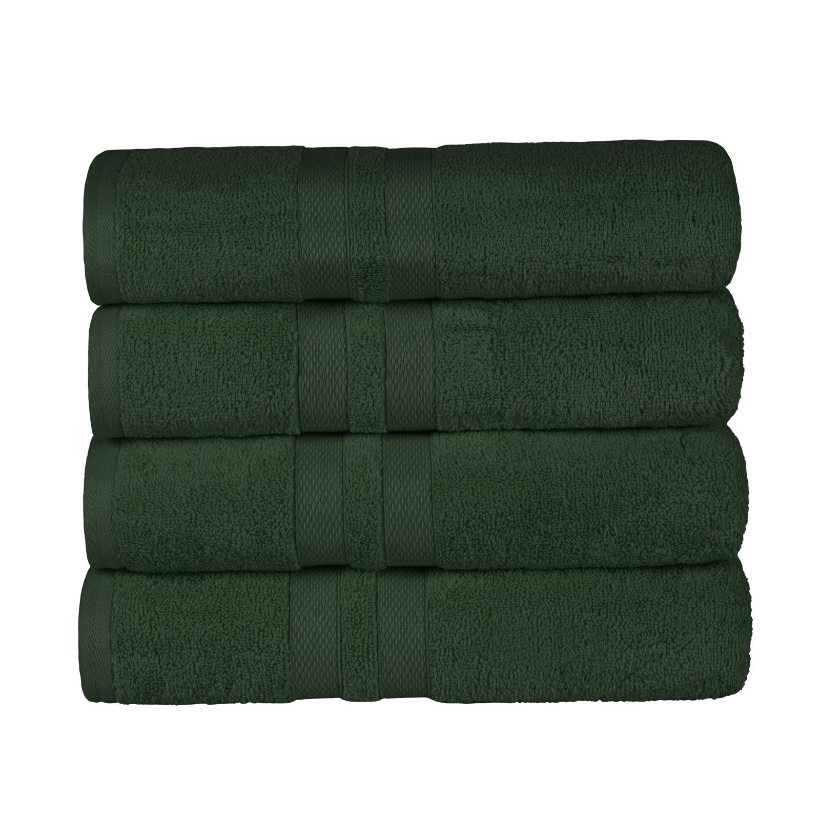 Winthrop Cotton Quick-Drying Solid Bath Towel Set, Forest Green