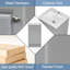 Meuble-lavabo gris 18 "avec lavabo - Armoire pour la stabilité et la durabilité Lavabo en céramique à tablette ajustable avec rangement réglable-459737658