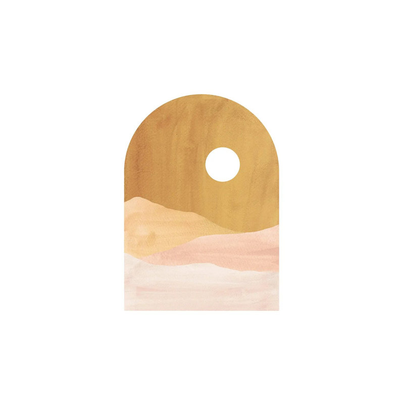 Abstract Boho Landscape by Whales Way - Painting on Canvas, 66.04cm H x 45.72cm W x 1.91cm D, Wrapped Canvas