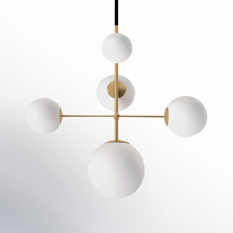 Drake 5 Light Metal Dimmable Sputnik Chandelier & Reviews | AllModern