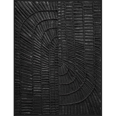 Textured Haze-Black II Painting by Nicole White
