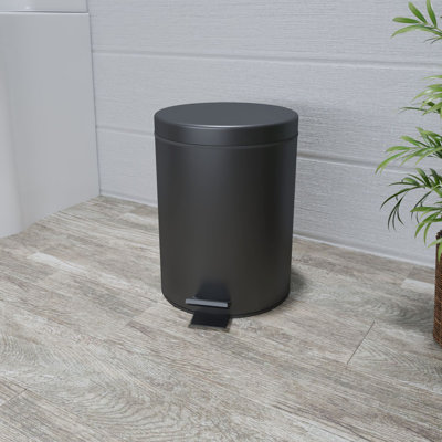 Steel Step On Kitchen Trash Can - 5L