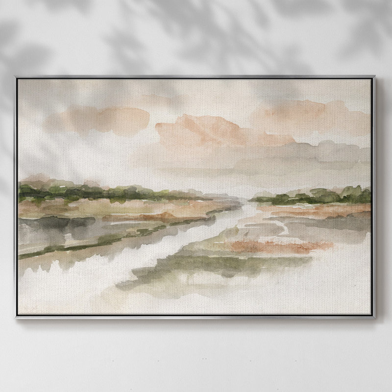 Moody Sunset, reproduction d'art sur toile, H 27 po x l 41 po x P 2 po, Argent