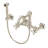 Acqui Wall Mount Bridge Kitchen Faucet With Sidespray And Column Spout-53640806-61013906