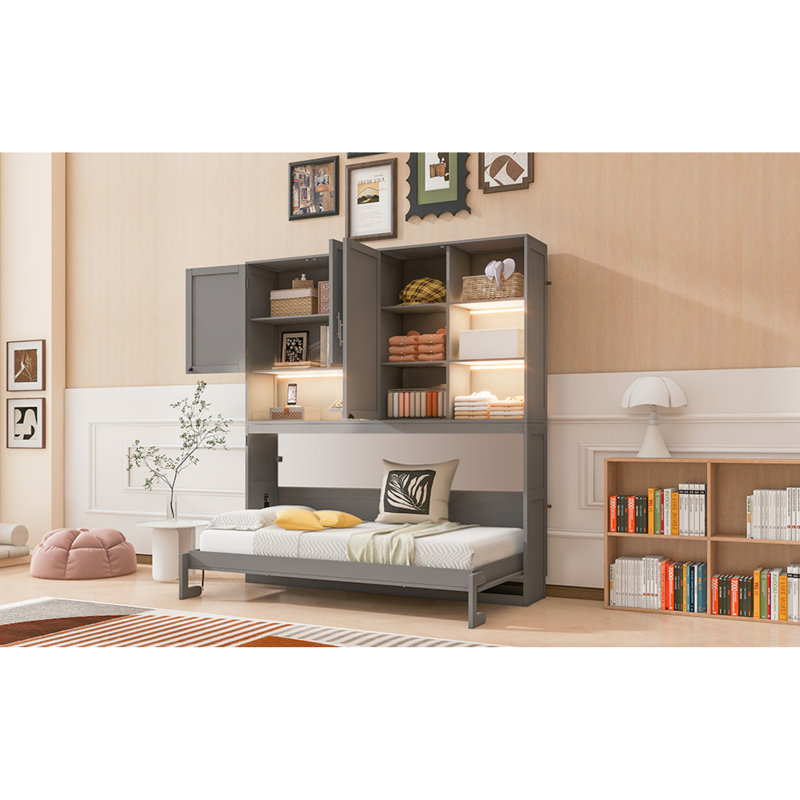 Lits simples multifonctionnels peu encombrants, conception en MDF au style moderne, parfait pour la maison