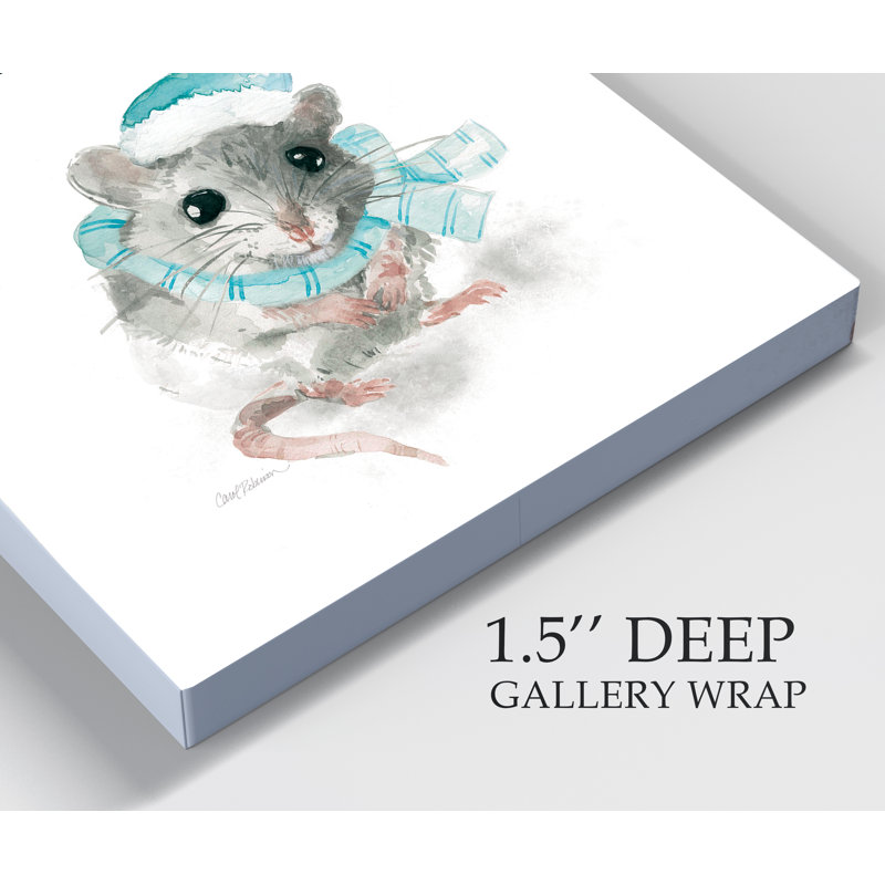 « christmas critter mouse », impression encadrée, H 10 po x l 10 po x P 1,5 po, Toile tendue