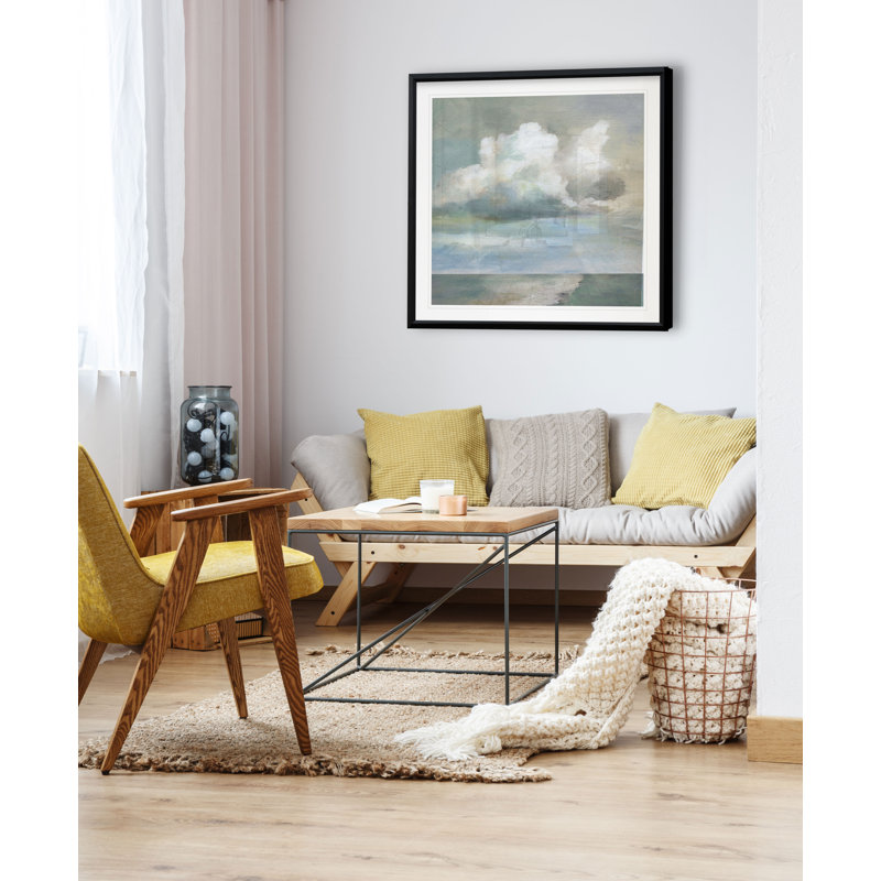 Cloudscape IX '- reproduction d'art sur papier, H 26 po x l 26 po x P 1,5 po, Cadre plastique noir
