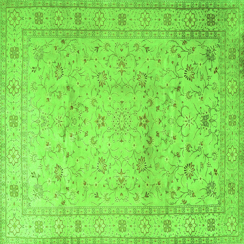 Washable Oriental Indoor Rug, Square 8'