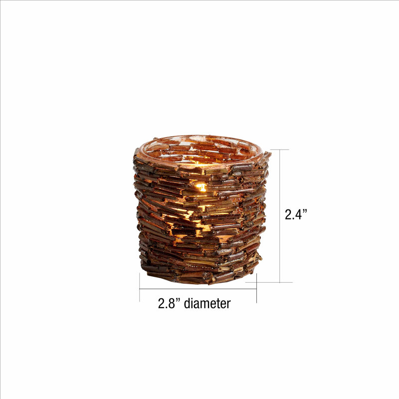 Porte-bougie, H 2,4 po x l 2,8 po x P 2,8 po