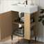 Meuble-lavabo avec porte en céramique 21,6 po-83720024