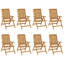 Chaise de patio pliante en teck-93588641