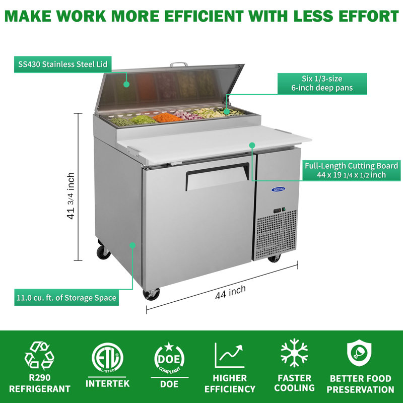 Daheat 11.0 Cubic Feet Prep Refrigerator