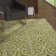 Tapis floral vert vif / blanc / bleu Merdasa