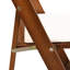 4 pièces de chaise pliante - bois massif, finition noyer, coussin beige et pour les activités de plein air
