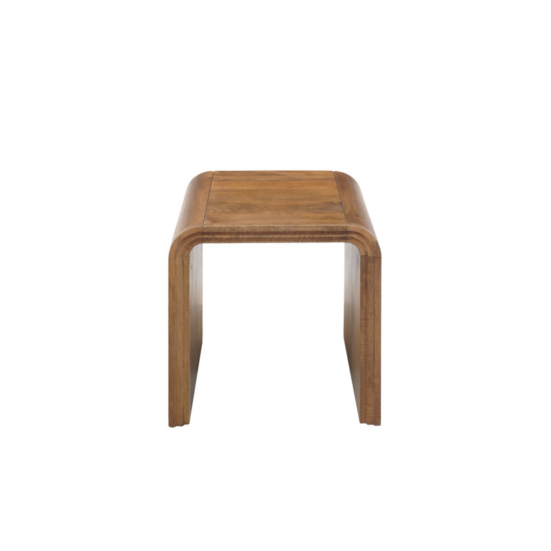 Table de bout en bois de manguier massif Palencia, naturel