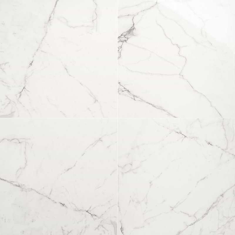 Dreamstone 24X24 Polished Porcelain Tile, Statuario Venato Polished