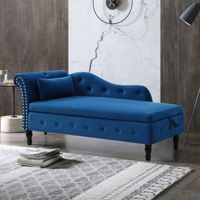 Firminio Tufted Left Recessed Arms Chaise Lounge with Storage