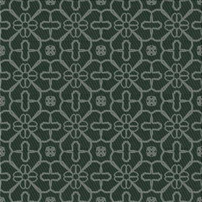 Vert géométrique/Tapis décoratif blanc